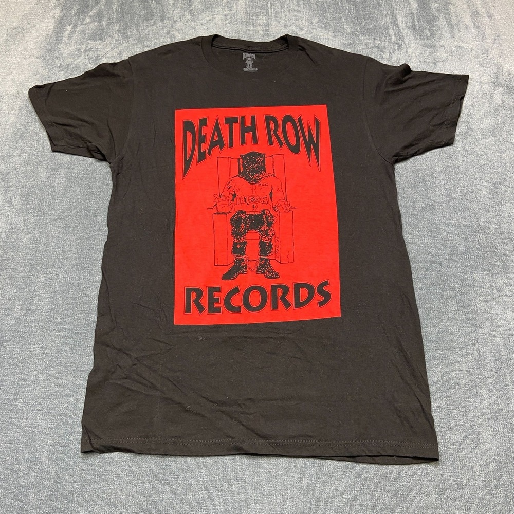 Ripple Junction Death Row Records T-Shirt Mens Large Black Graphics Print Cotton